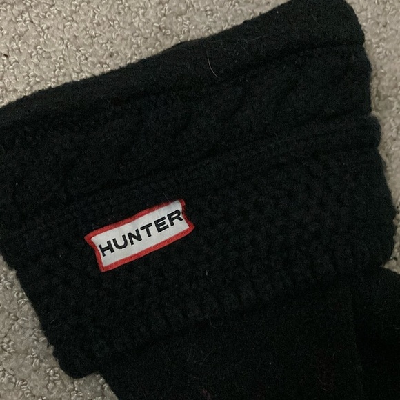 Hunter unisex knit fleece tall rainboot socks Medium (f:5-7) - Picture 5 of 6